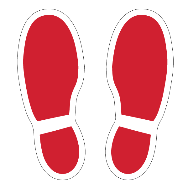 Identity Group Cut-out Footprints, Red, 15" 8626R